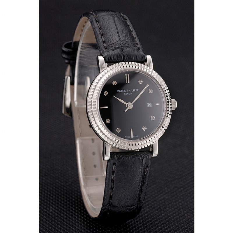 15202ST.OO.1240ST.01 - Patek Philippe Calatrava Replica Watch - Automatic - Black Dial for Women