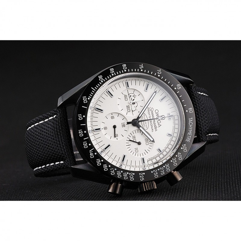Omega Speedmaster | Quartz Battery | Japanese | Black Ion-plated Case | White Dial | Chronograph