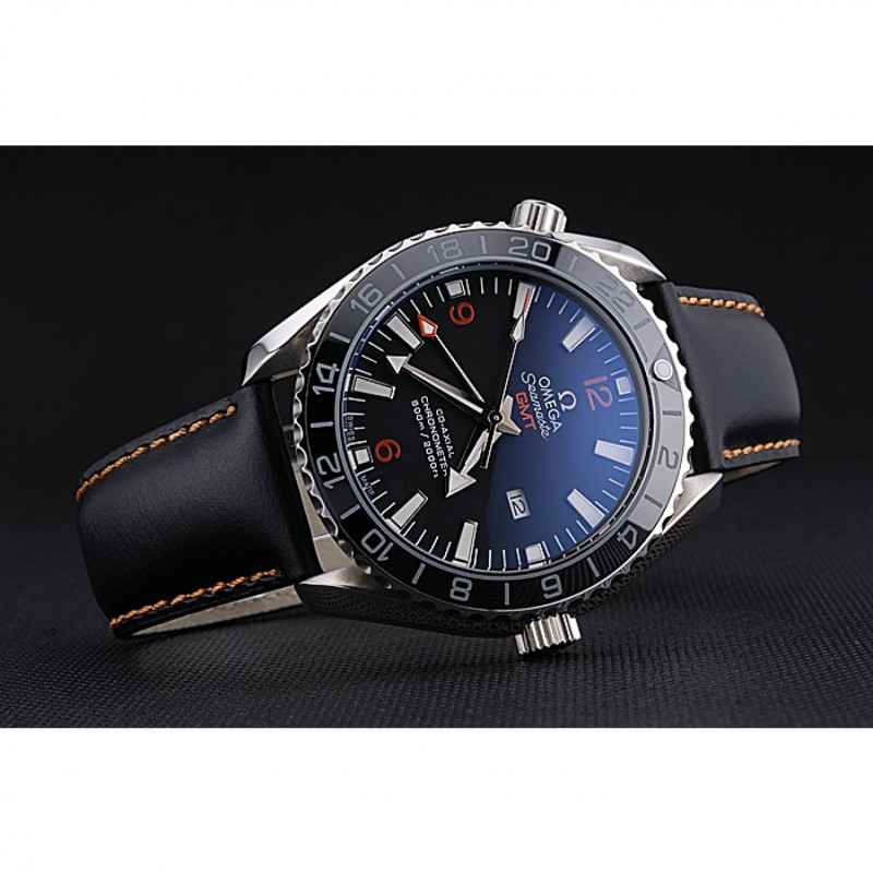 Omega Seamaster 622393 Kinetic Auto, Black Dial, Japanese, 50x44mm, Leather Strap, Replica Watch
