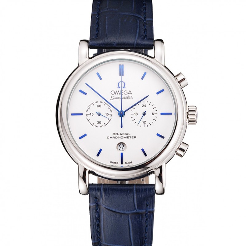 -OMEGA-SEAMASTER-QUARTZ-BLUE-LEATHER-STRAP-WHITE-DIAL-40X48MM Watch
