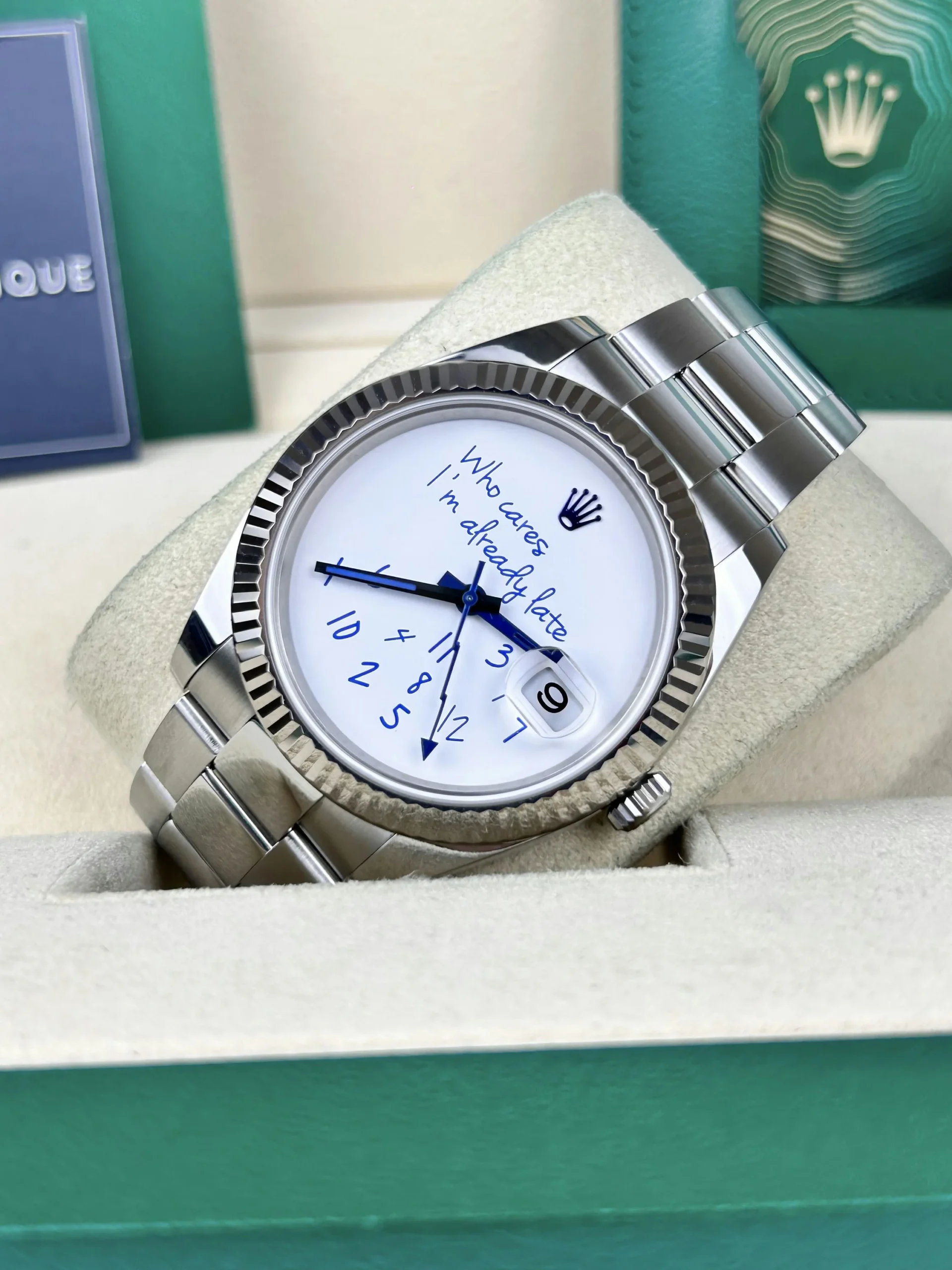 Rolex Datejust Who cares I??m already late Size 41mm 3235 Movement 904L Stainless Steel Material