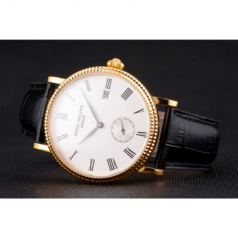 Patek Philippe Calatrava Automatic Silver Dial 18K Yellow Gold Plated Replica Watch