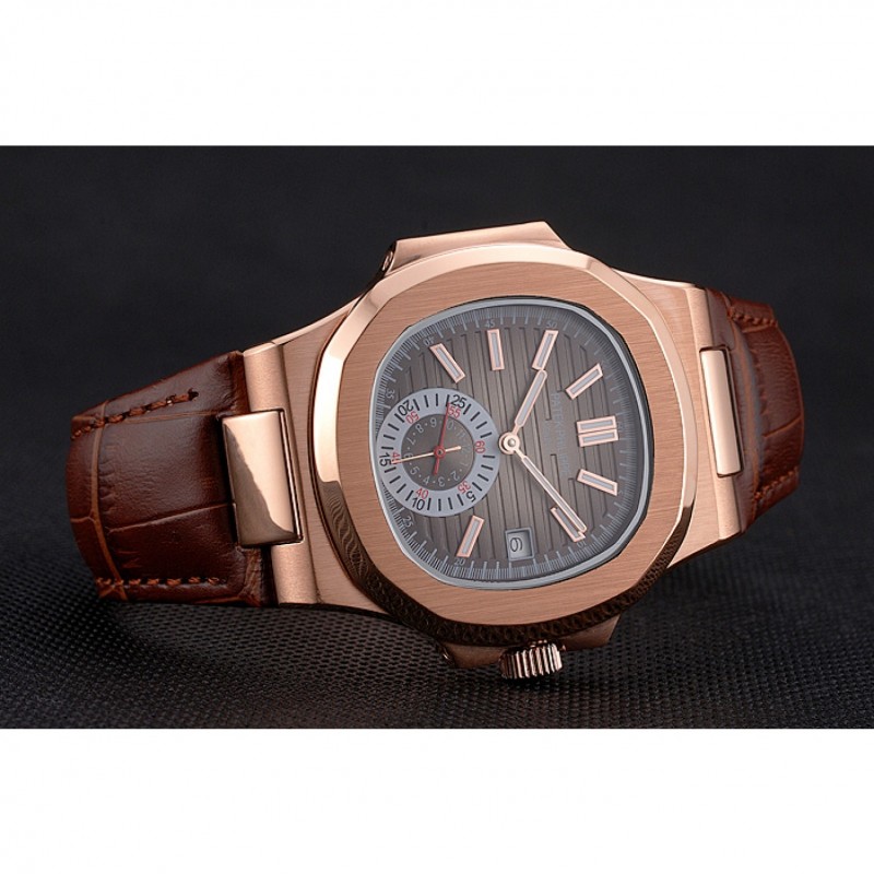 Patek Philippe NAUTILUS Automatic 18K Rose-Gold Plated Silver Dial Replica Watch