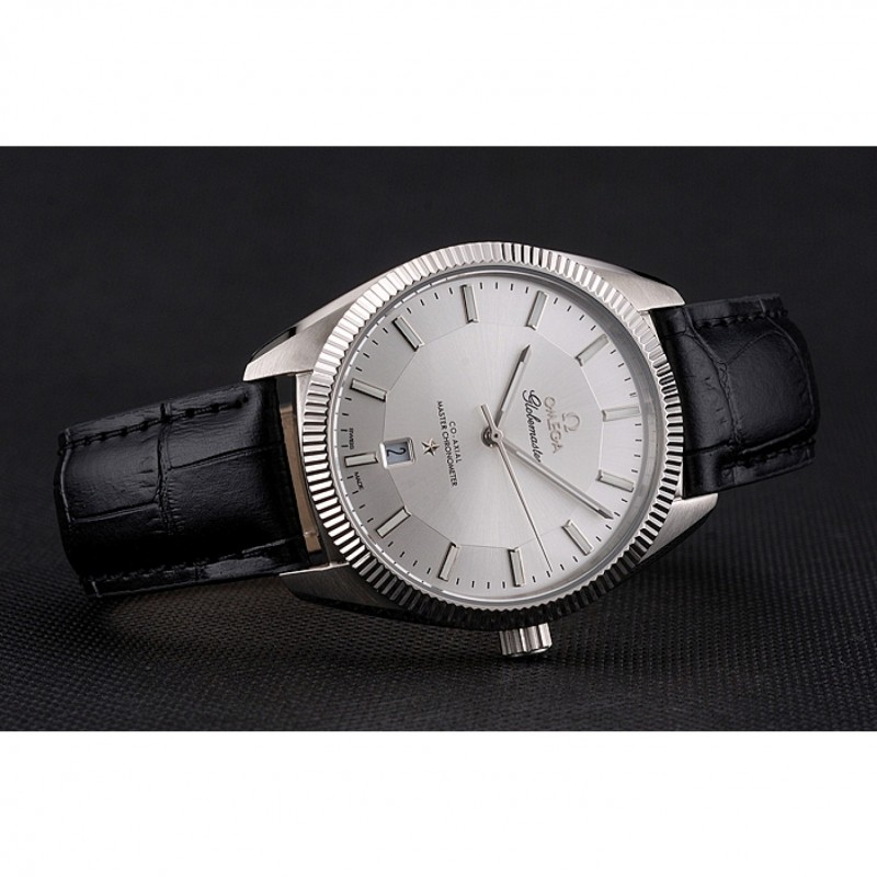 Omega Globemaster Replica Watch - Constellation Collection, Kinetic Movement, Brushed Stainless