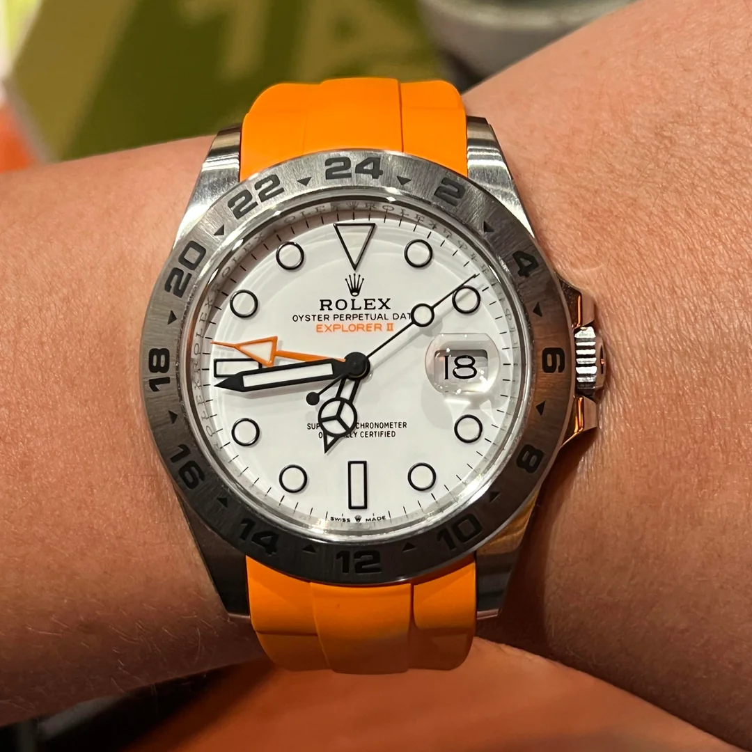Explorer II 42mm 226570 Clean White Dial on Oysterflex Rubber Strap?