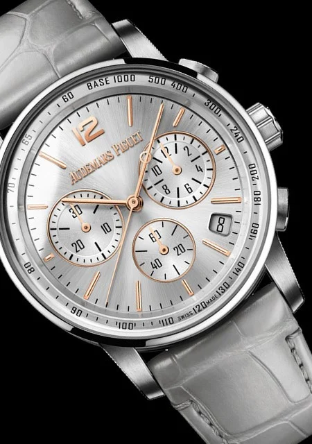 Code 11.59 Chrono 26393 SS APSF 1:1 Best Edition Silver Dial On Gray Leather Strap Super Clone SA4401