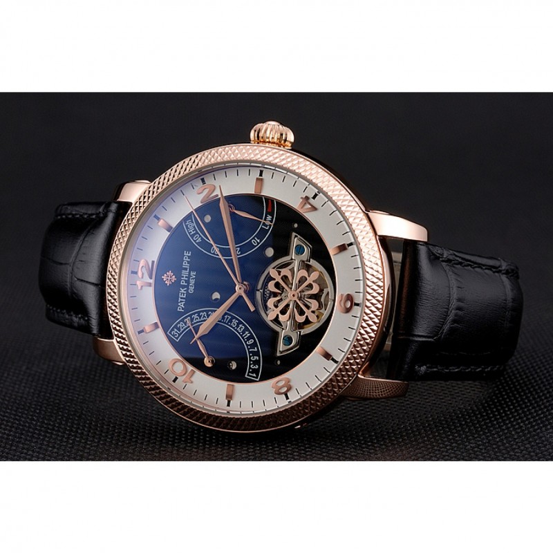 Patek Philippe Classic Tourbillon Power Reserve Replica Watch, Japanese Automatic, 18k Rose-Gold