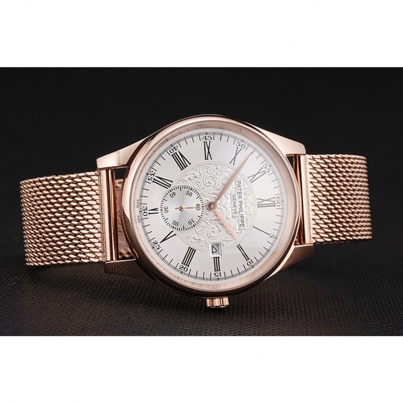 Patek Philippe Calatrava Replica Watch, Quartz Movement, 18k Rose-Gold Plated, Model