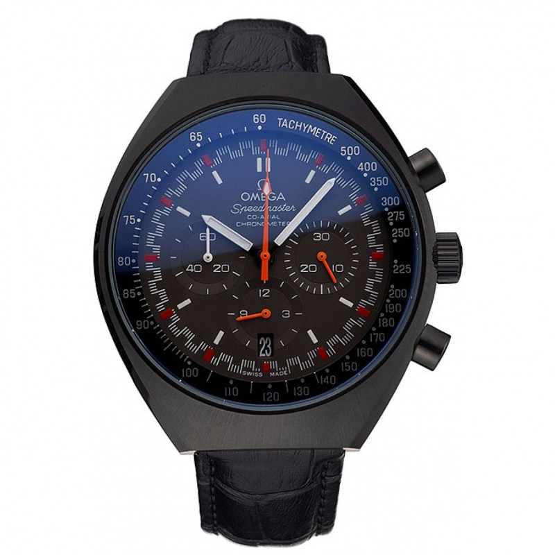 Omega Speedmaster Mark II Quartz Replica Watch, Black Dial, Ion-plated Case, 622814