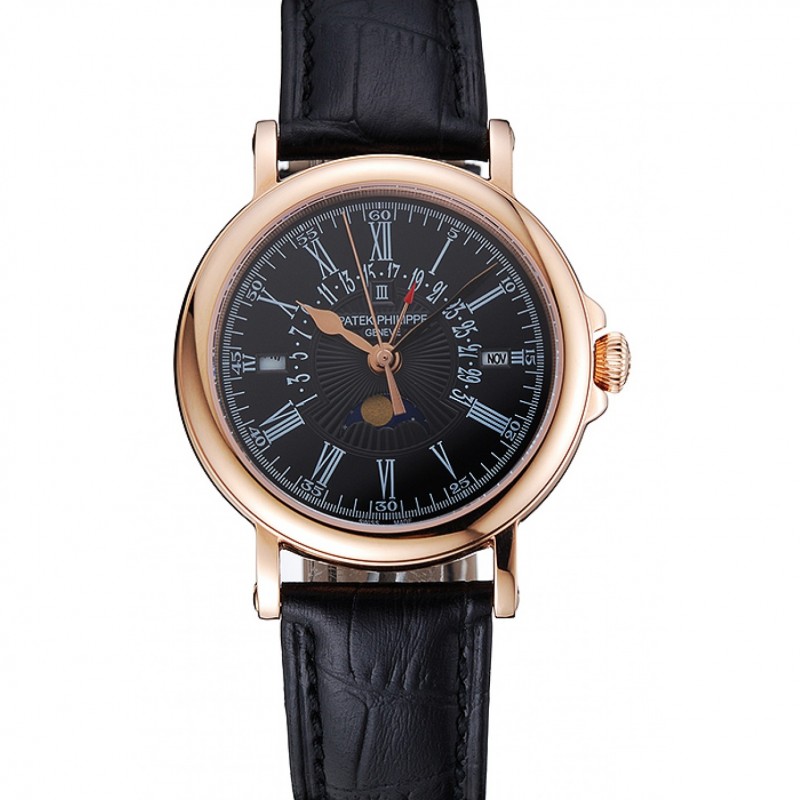 Patek Philippe 1454150 Automatic Quartz | 18k Rose-Gold Plated Case | Men's Replica Watch