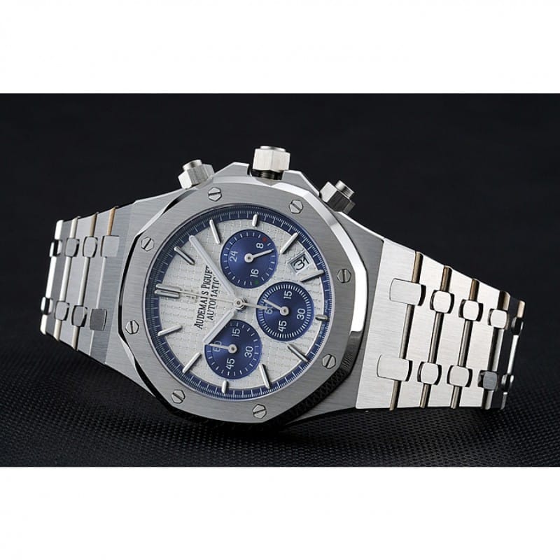 Audemars Piguet Royal Oak Chrono Quartz Replica Watch, White Dial, 52x42mm, Men's Automatic