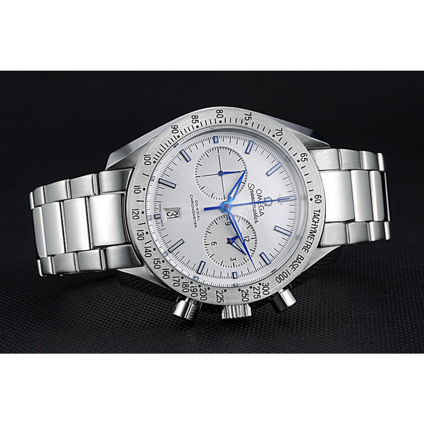 Omega Speedmaster Replica Watch, Quartz Movement, White Dial, Stainless Steel Case, 622798 Model