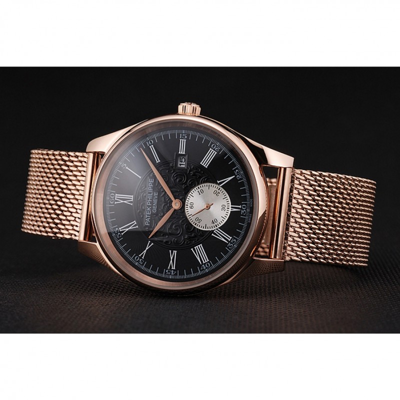 Patek Philippe Calatrava Replica Watch, Quartz Movement, 18k Rose-Gold Plated, Model