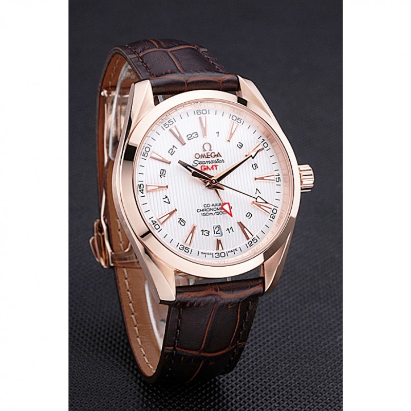 Omega Seamaster 622400 Replica Watch, Automatic Movement, 18k Yellow Gold Plated, White Dial
