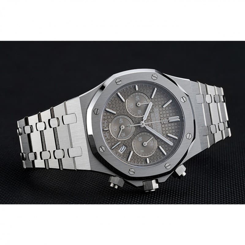Audemars Piguet Royal Oak 1454027 Quartz Chronograph Replica Watch, Grey Dial, SS Case, Butterfly