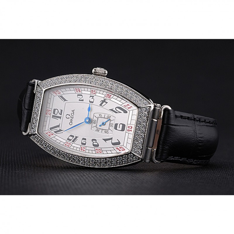 Omega Sochi Petrograd 622823 Replica Watch, Automatic, White Dial, Polished Steel Case, Diamond
