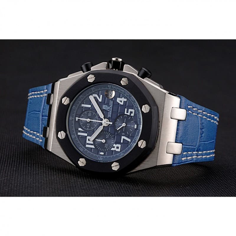 Audemars Piguet Royal Oak Offshore 3305 - Quartz - Blue Croc Strap - Men's Replica Watch