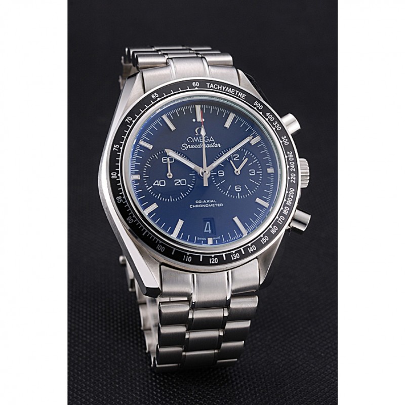 Omega Speedmaster 622801 Replica Watch, Quartz Movement, Black Dial, Stainless Steel Case & Bracelet