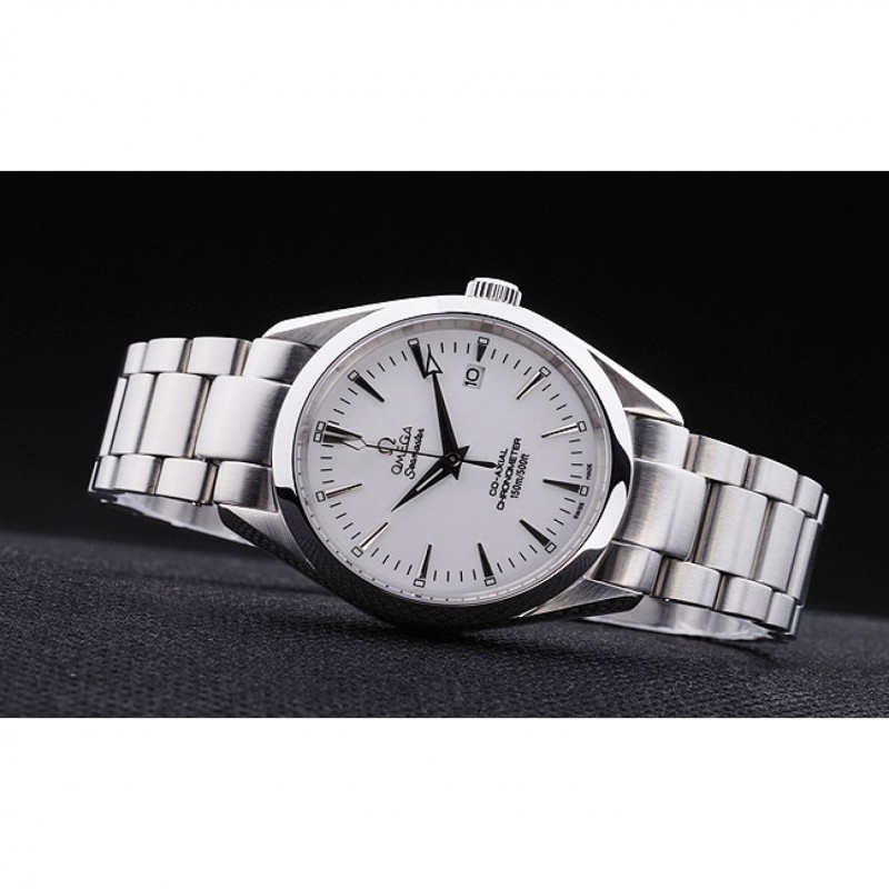 Omega Seamaster Quartz Replica Watch, Silver Dial, Stainless Steel Case, Automatic Movement OM15
