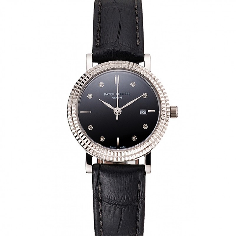 15202ST.OO.1240ST.01 - Patek Philippe Calatrava Replica Watch - Automatic - Black Dial for Women