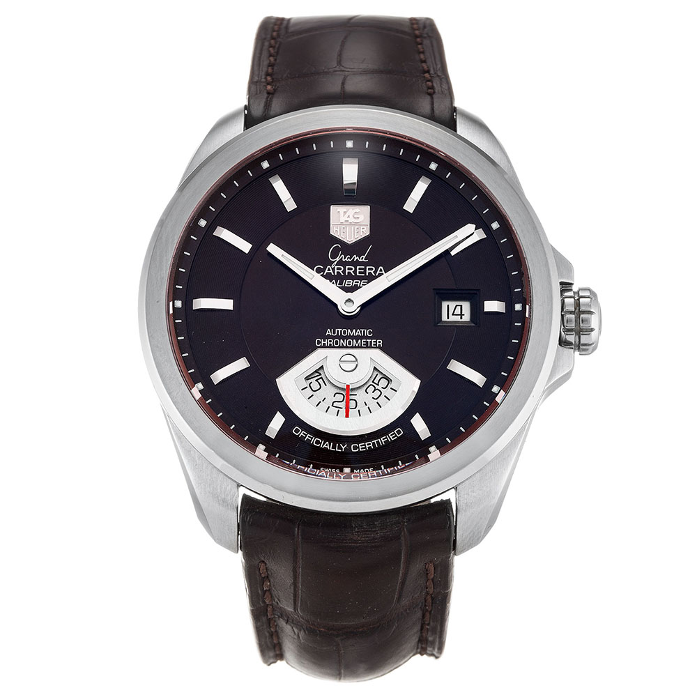 -TH-WAV511C.FC6230 Grand Carrera Automatic Mens Watch - 40.2mm 316L SS Brown Dial Crocodile