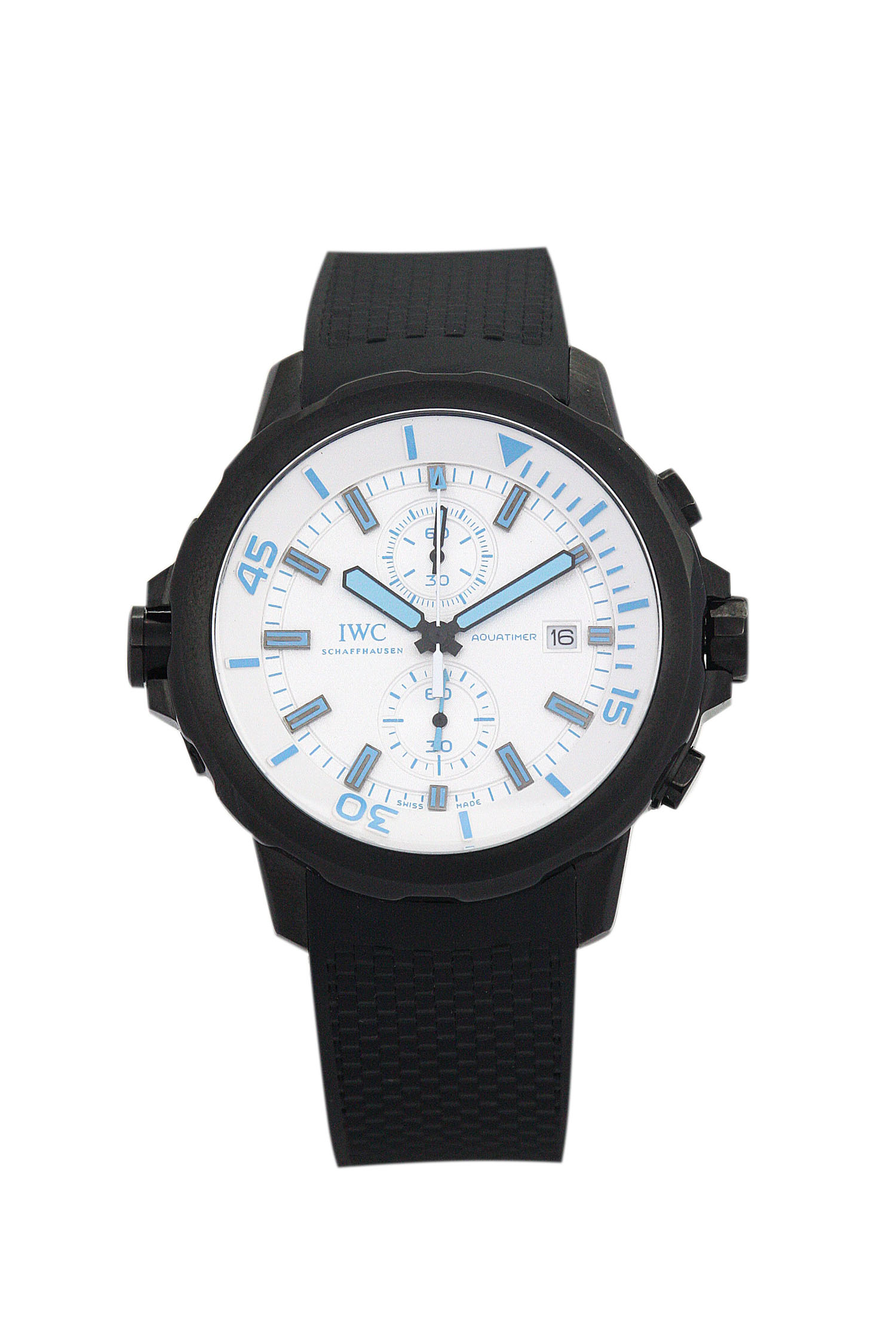 IWC Aquatimer IW376705 Replica Watch, Automatic, 44mm Steel Case, White & Blue Dial