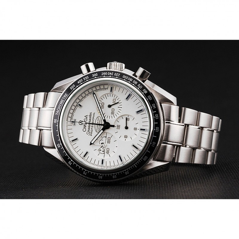 Omega Speedmaster Replica Watch, Japanese Quartz, Brushed Stainless Steel Case, Tachymeter Bezel