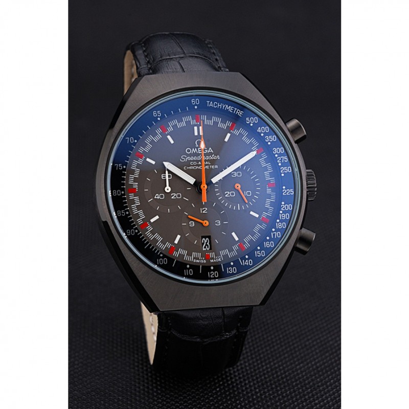 Omega Speedmaster Mark II Quartz Replica Watch, Black Dial, Ion-plated Case, 622814