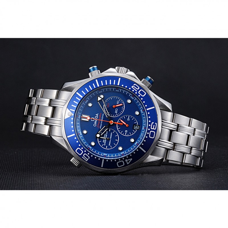 Omega Seamaster 622055 Replica Watch, Silver Dial, Blue Ceramic Bezel, Automatic Movement