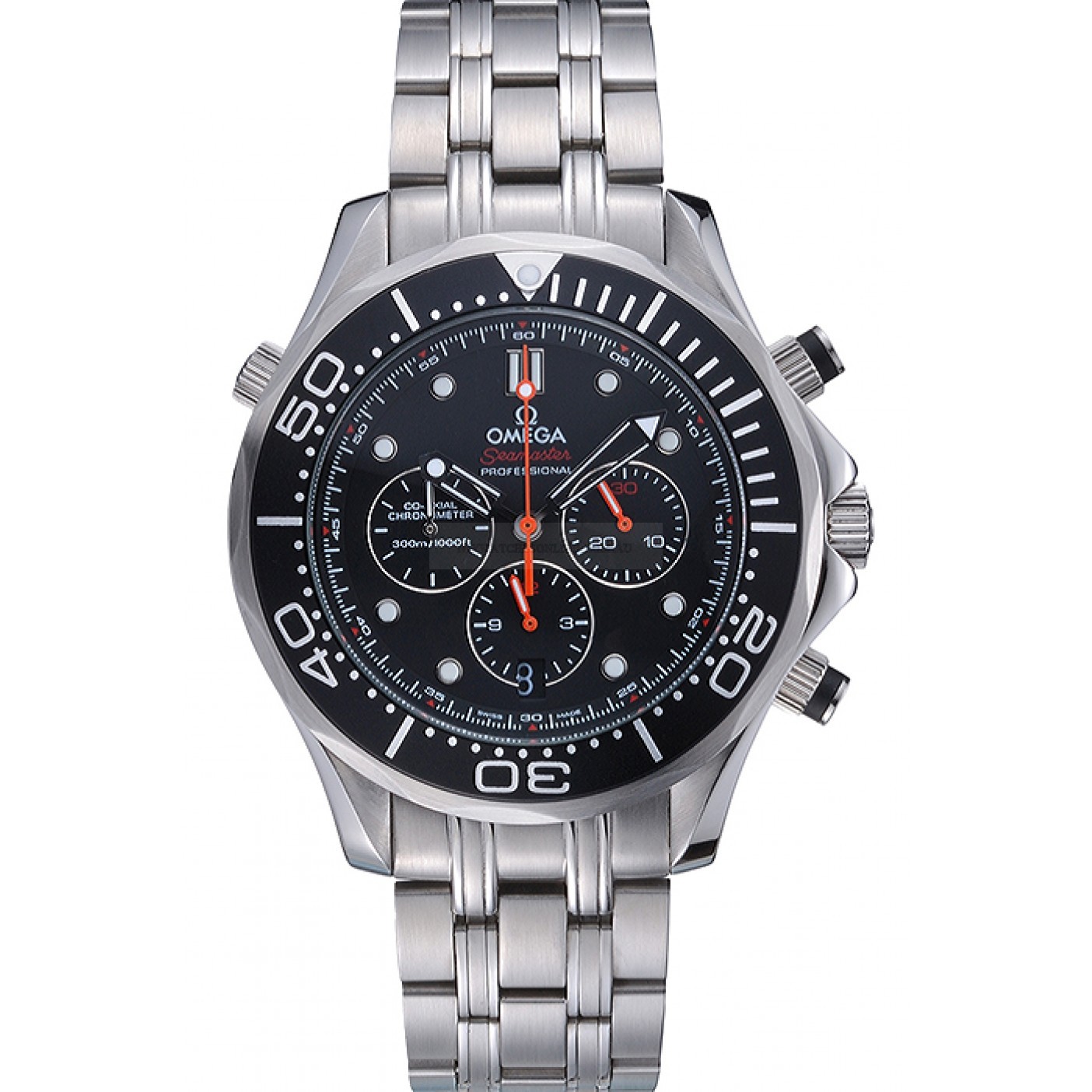 Omega Seamaster - 622059 Quartz - Japanese Movement - Stainless Steel Case - Black Ceramic Bezel