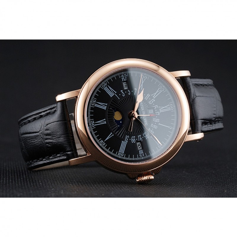 Patek Philippe 1454150 Automatic Quartz | 18k Rose-Gold Plated Case | Men's Replica Watch