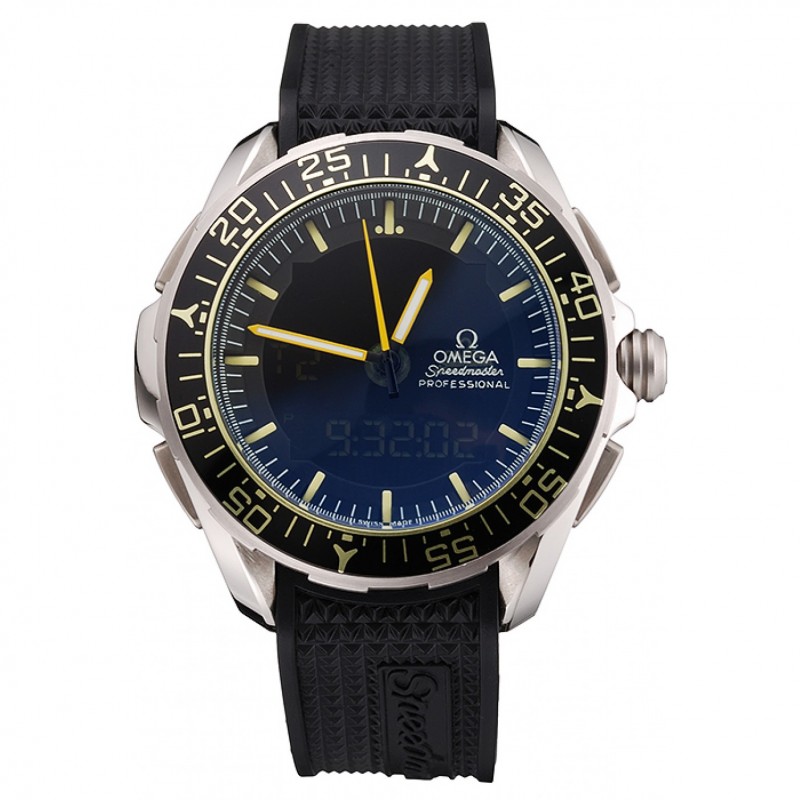 Omega Speedmaster - Quartz - Japanese - Brushed Stainless Steel - Chronograph - Sapphire Crystal