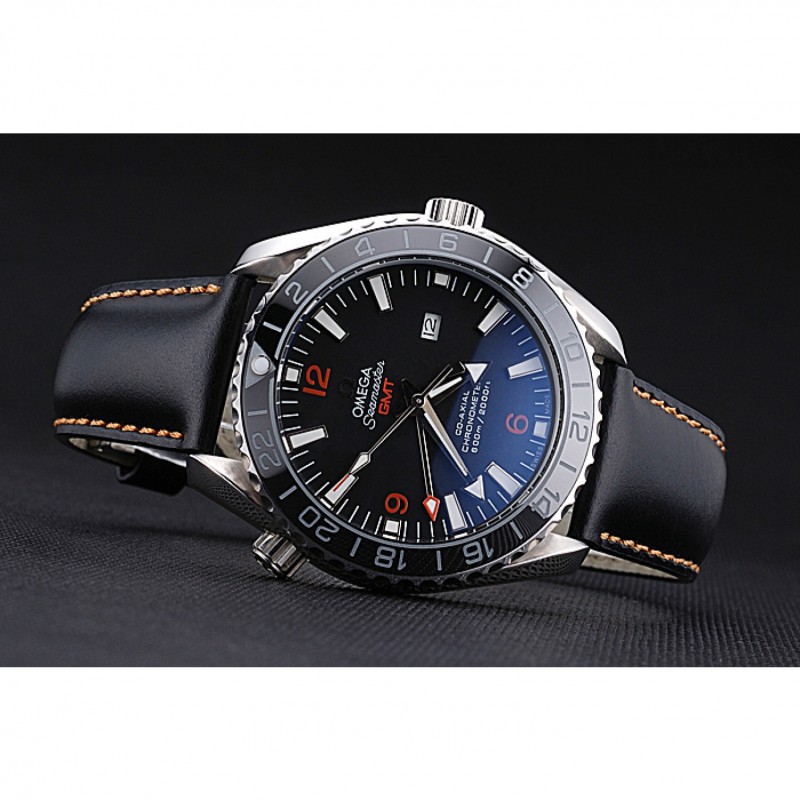 Omega Seamaster 622393 Kinetic Auto, Black Dial, Japanese, 50x44mm, Leather Strap, Replica Watch