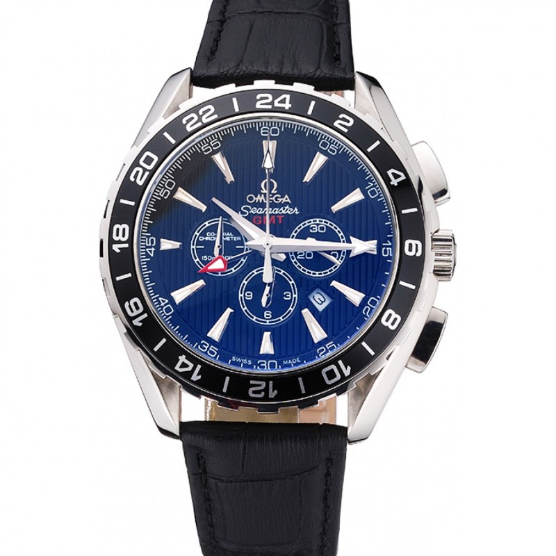 Omega Seamaster 622535 - Automatic - Black Dial - Japanese Quartz - Polished Steel - Chronograph