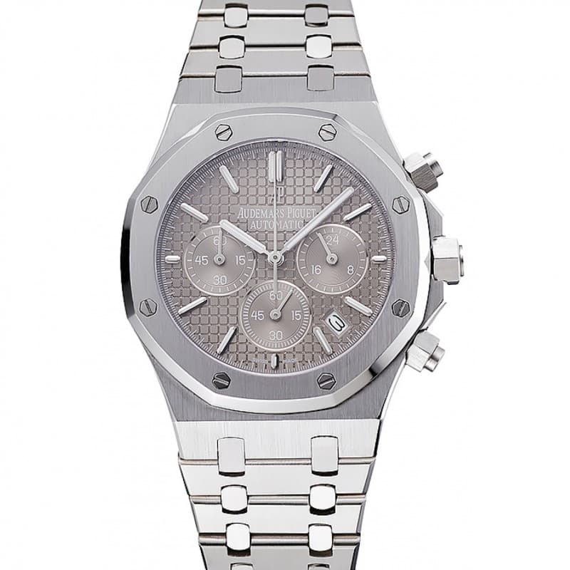 Audemars Piguet Royal Oak 1454027 Quartz Chronograph Replica Watch, Grey Dial, SS Case, Butterfly