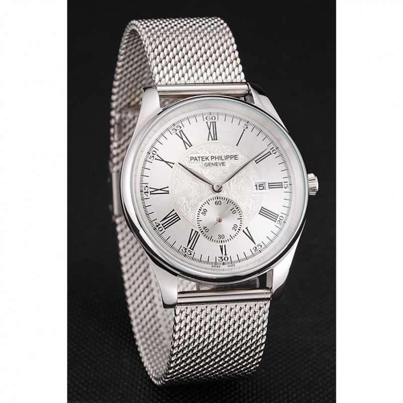 Patek Philippe Calatrava Quartz - Japanese - Polished SS - White Dial - Automatic Replica Watch