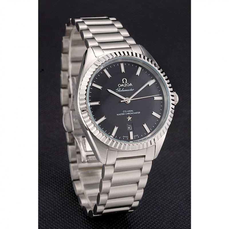 -OMEGA-GLOBEMASTER-CONSTELLATION-QUARTZ-WATCH-47X39MM-SILVER-BLACK-DIAL