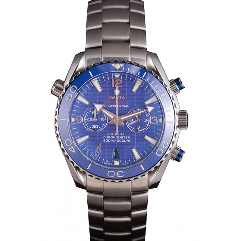 Omega Seamaster James Bond Skyfall 621378 Replica Watch, Quartz Movement, Blue Dial, Brushed Steel