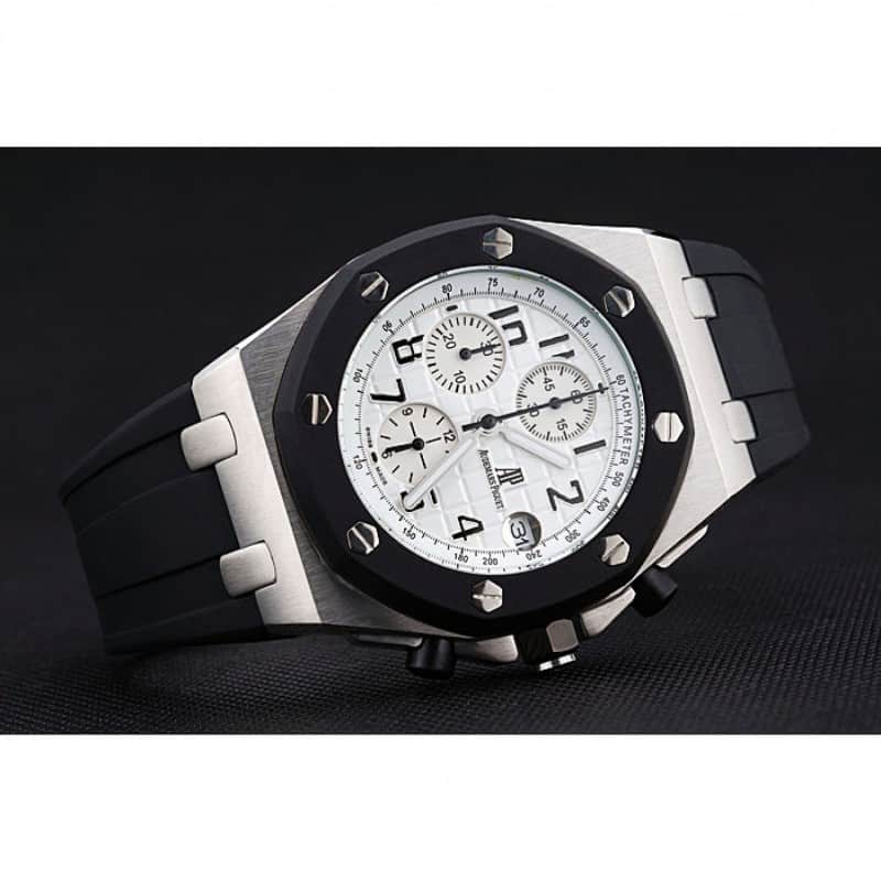 Audemars Piguet RO Offshore 3309 Quartz, Automatic, Stainless Steel, White Dial, Men's Replica Watch