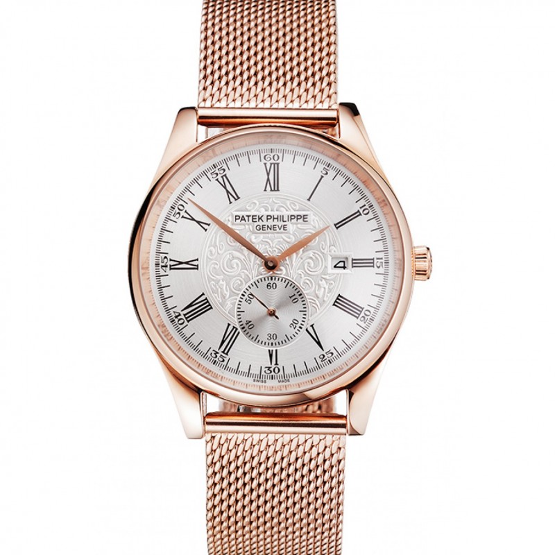 Patek Philippe Calatrava Replica Watch, Quartz Movement, 18k Rose-Gold Plated, Model