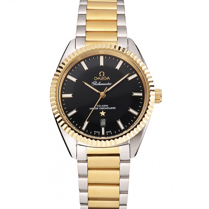 Omega Globemaster Replica Watch, OM.04.211.44.02.001, Automatic, Black Dial, Stainless Steel Case