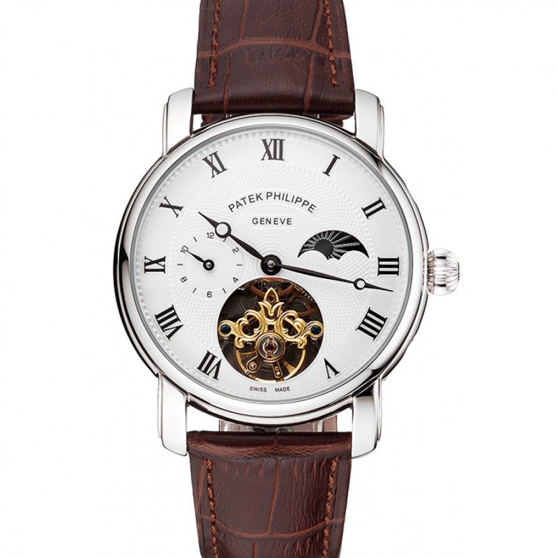Patek Philippe Complications Replica Watch, Automatic Movement, Japanese Quality, 50x42mm, Brown
