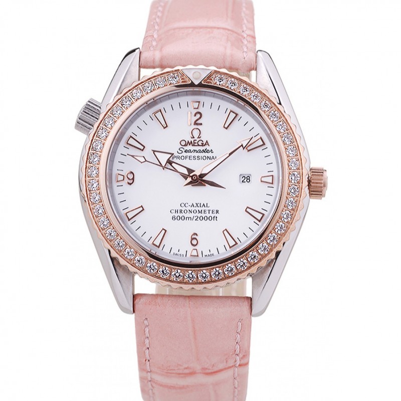 Omega Seamaster OM167 - Quartz Battery - White Dial - Women's Watch - Replica Watch