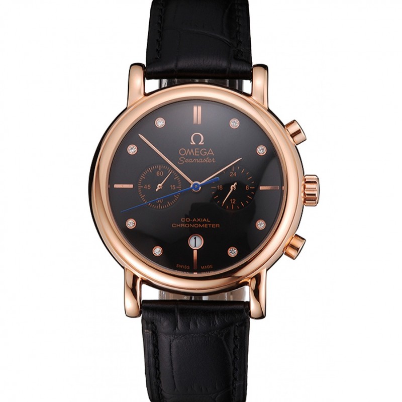 Omega Seamaster | 15202ST.OO.1240ST.01 | Automatic | 18k Rose-Gold Plated Case | Black Dial | Men's