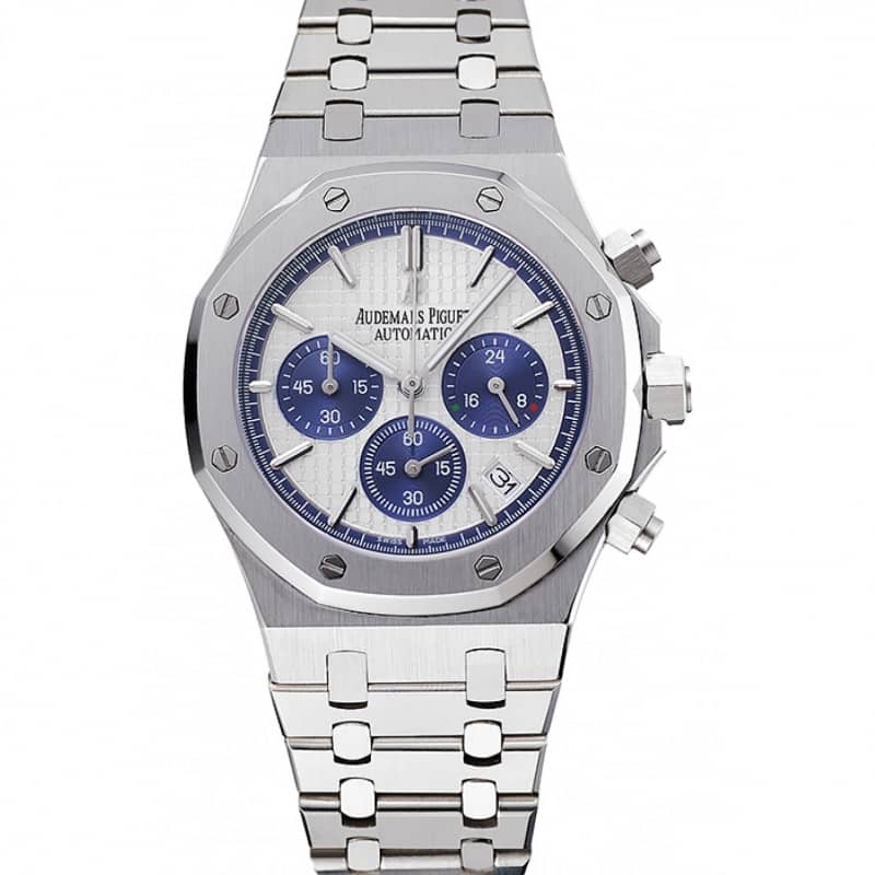 Audemars Piguet Royal Oak Chrono Quartz Replica Watch, White Dial, 52x42mm, Men's Automatic