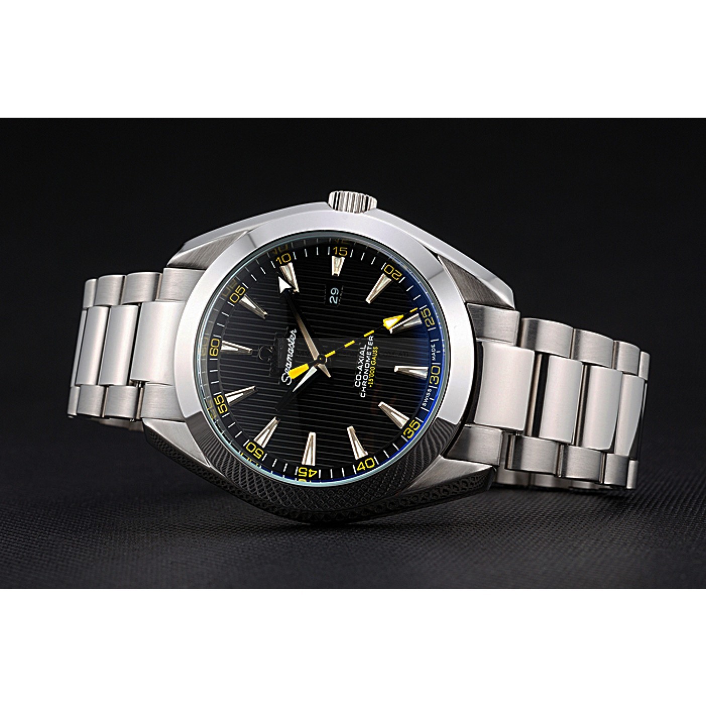 Omega Seamaster 622524 Automatic Kinetic, Black Dial, Polished SS Case Replica Watch