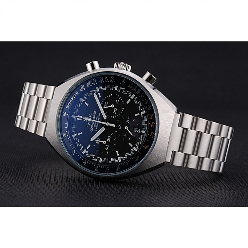 Omega Speedmaster 622810 Replica Watch - Quartz, Brushed Steel, Black Dial