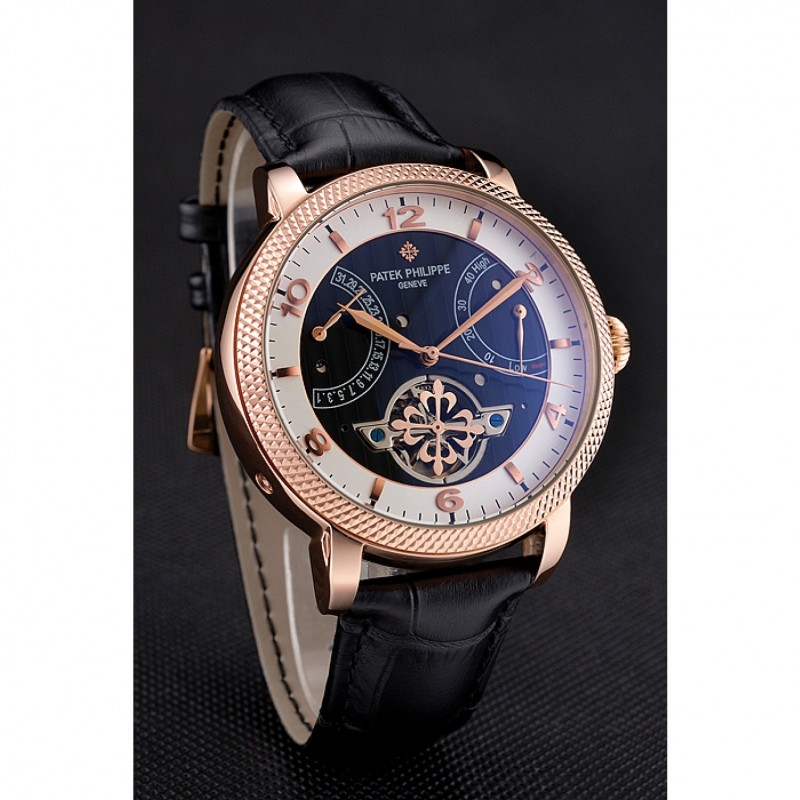Patek Philippe Classic Tourbillon Power Reserve Replica Watch, Japanese Automatic, 18k Rose-Gold