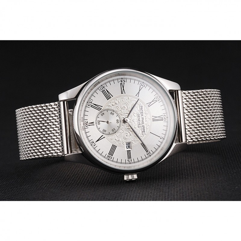Patek Philippe Calatrava Quartz - Japanese - Polished SS - White Dial - Automatic Replica Watch