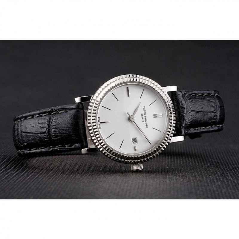 Patek Philippe Calatrava Replica, Quartz Movement, White Dial, Stainless Steel Case 33x28mm